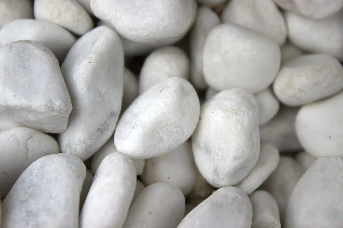 Getrommelte Schneeweiß Kieselsteine kaufen