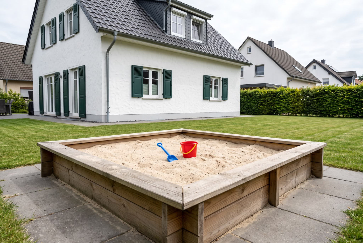Spielsand – Anwendungsbeispiel: im Sandkasten im Garten
