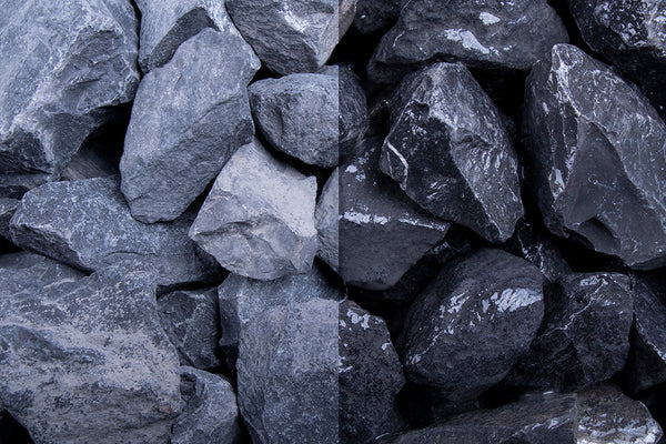 Alpenstein SS 32-56 mm – Nahaufnahme trocken (links) und nass (rechts) im Vergleich