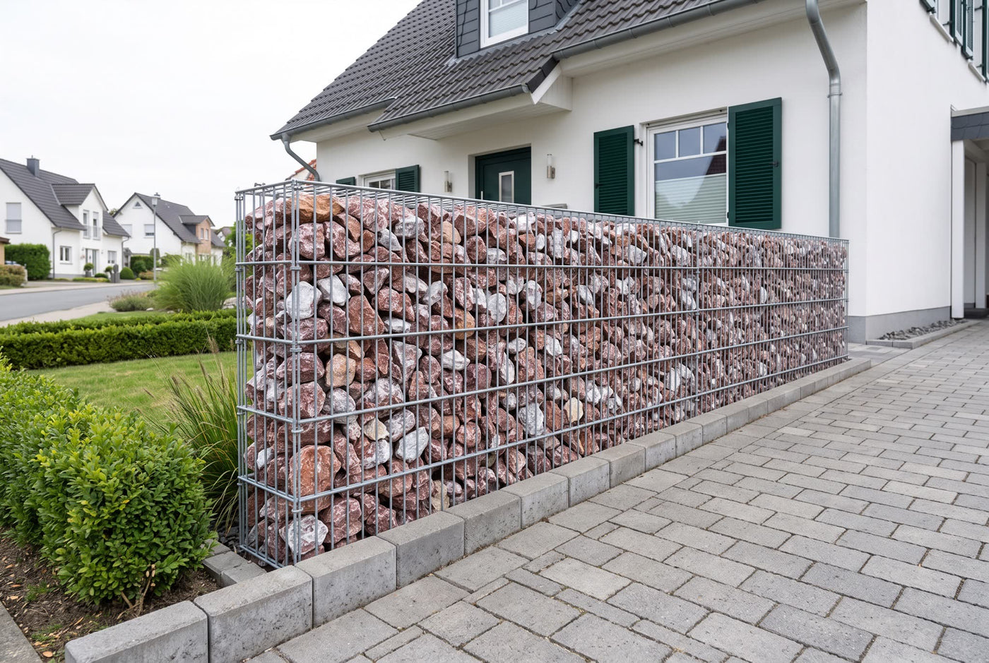 Classic Rocks GS, 65-120 mm – Anwendungsbeispiel: in einer Gabionenwand
