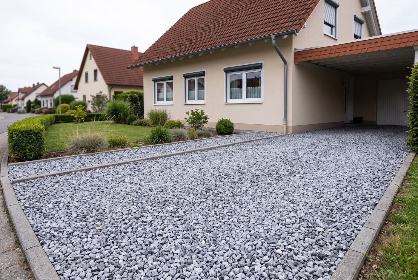 Pfeffer & Salz, 16-22 mm – Anwendungsbeispiel: als Einfahrt und Weg am Haus