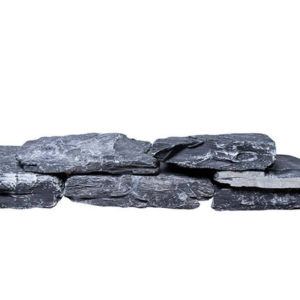 Schiefer schwarz Mauersteine teilweise gespalten, ca. 15-40