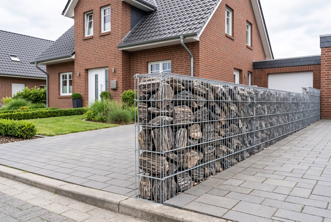 Woodstone GS, 60-250 mm – Anwendungsbeispiel: in einer Gabionenwand